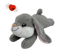 Qikam Lapin en Peluche battant Le cœur, Lapin battant pour Chiens | Chiens Heartbeat Animal en Peluche,Soulagement du Stress et Aide à l'apaisement des Animaux de Compagnie, Jouet Anti-Stress Doux