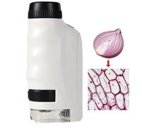 Qikam Microscope Portatif - Microscope De Poche pour Enfant | Microscope De Poche | Microscope De Poche Allumé par LED pour L'exploration Scientifique, Les Étudiants Et Les Enfant