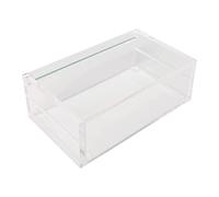 Qikam Rangement des cils, organisateur de cils - Boîte de support de cils en acrylique transparent | Organisateur de chariot à cils, conteneur de cils anti-poussière, organisateurs d'extensions de