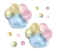 Qikam Squishy Patte de Chat | 2 Pièces Jouet Squeeze Patte de Chat Kawai-i | Squishy Patte De Chat | Jouet à Presser en Forme de Patte de Chat Mignons | Jouets Anti-Stress pour Enfant et Adultes