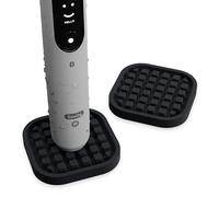 Qikfresh - Lot de 2 Supports pour brosses à Dents électriques - Socle Compact pour brosses Rechargeables - en Silicone de qualité Alimentaire (Noir)