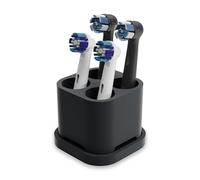 Qikfresh Support pour 4 brossettes et brosses à Dents (Noir)