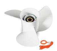 QIKIRUO Hélice 13 1/4 x 17-K pour moteurs hors-bord Yamaha 60HP 70HP 75HP 80HP 85HP 90HP 115HP 130HP, 15 dents, droite, remplace 6E5-45945-01-EL (13 1/4x17-K)