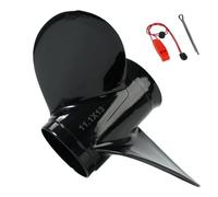 QIKIRUO Hélice hors-bord en aluminium 11,6 x 11,4 x 12,11,1 x 13,11,1 x 14,11 x 15 OEM pour hélice Tohatsu et Nissan 35 hp-50 CV, 13 dents, moyeu en caoutchouc, Rh (11,1 x 13)