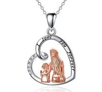 QiKKago ̣ σ α Élégant Et Romantique, Collier Coeur En Argent Pour Femme Cadeau Original