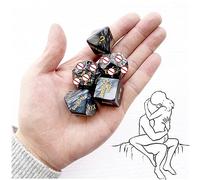 QiKKago ̣ σ 5 Dés Noirs pour Passer du Temps À Jouer Ensemble ! Un Cadeau Original pour Hommes Et Femmes-N17