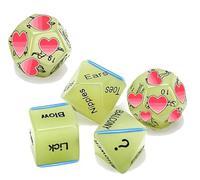 QiKKago ̣ σ des Dés Verts Phosphorescents Qui Vous Permettent De Jouer avec D'infinies Surprises dans L'obscurité ! Un Cadeau Original pour Hommes Et Femmes ! -X003