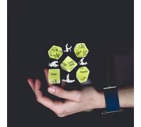 QiKKago ̣ σ des Dés Verts Phosphorescents Qui Vous Permettent De Jouer avec D'infinies Surprises dans L'obscurité ! Un Cadeau Original pour Hommes Et Femmes ! -X003