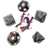 QiKKago ̣ σ Dés en Plastique Noir pour Un Jeu Plus Excitant ! -U004