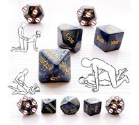 QiKKago ̣ σ Ensemble De Dés Noirs - Parfait pour Inspirer Le Plaisir dans Les Jeux ! Un Cadeau Original pour Les Hommes Et Les Femmes