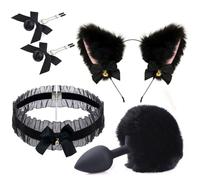 Qikkago ̣ σ Nylon Noir Renard Cos Set Pour Révéler Votre Charme Et Personnalité - 566