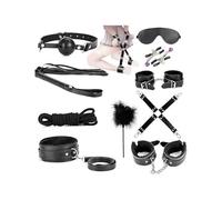 QiKKago 10pcs Ceinture Sport Et Fitness en Cuir Noir, Cuir Main Pied Yoga Rally Band Accessoires D'EntraîNement Sportif - K11