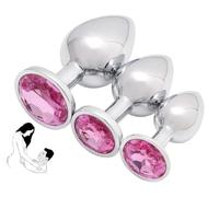 QiKKago 3 Classique Rose Gemme Rond en Acier Inoxydable IntéRieur Yoga Sport Fitness Accessoires Cadeaux pour Les Couples pour Une Tenue Confortable - D23