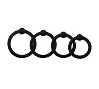 QiKKago 4 Tailles DifféRentes De Bagues éLastiques Noires pour AméLiorer La Puissance De Combat, Accessoires D'Anneau D'EntraîNement éLastique, Cadeau De Couple - H7