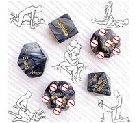 QiKKago 5 Dés De Famille Noirs Classiques Pour Égayer Les Moments Heureux ! Un Cadeau Original Pour Hommes Et Femmes - Y12