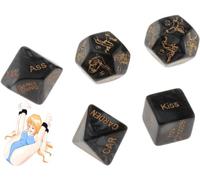 QiKKago 5 DéS De Jeu Multifonctionnels Noirs Classiques, Creative Outdoor Fitness Things, IdéAl pour Les Couples Romantiques - D1