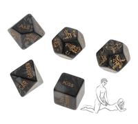 QiKKago 5 - en - 1 en Plastique Classique Noir Multi - Fonctionnel Jeu De DéS, TrèS CréAtif Mouvement Instruction, Cadeau pour Les Couples - D26