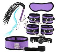 QiKKago 7 PièCes MatéRiel De Laine De Cristal éTirement Kit D'EntraîNement Accessoires pour Le Poignet Et Le Genou, éQuipement D'Accessoires De Remise en Forme à La Maison Violet Set-KK-5