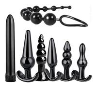 QiKKago A͎͎n͎α͎l͎ Ρ͎l͎ ͎g ͎ Jouets Anti-Stress en Silicone Noir, Libérer Le Stress, Apaiser Le Corps Et l'esprit, Cadeau De Jouet Original pour Les Femmes-O10