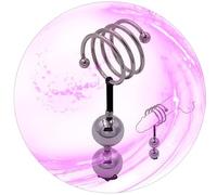 QiKKago Accessoire à Long Terme en Acier Inoxydable à Bille Multi-Taille Bague De Fitness -Couple Cadeau-Z1 (Double Bille + 30mm)