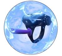 QiKKago Accessoire à Tige en Silicone FiletéE Violet Set De Ceinture De Formation en Cuir RéGlable Noir Y12 (Taille S)