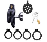 QiKKago Accessoire De Cage De Protection Noir, Design Respirant, LéGer, Confortable, AméLiore La Puissance De Combat, Est Livré avec 4 Bagues - H11