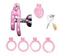 QiKKago Accessoire De Cage De Protection Rose avec Long Accessoire De Colonne, Clé, 4 Anneaux pour AméLiorer La Dureté Et L'Endurance - H7