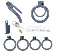 QiKKago Accessoire De Cage Protectrice en Plastique, Verrouillage Invisible, avec 4 Anneaux, AméLiore La RéSistance, AméLiore La Durabilité Et La Dureté Musculaire, Cadeau De Couple - H11