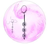 QiKKago Accessoire D'EntraîNement De Poids Multi-Taille en Acier Inoxydable Durable avec Quatre Petites Perles Rondes, Cadeau-Z14 De Couple Compact (Bague De 30 Mm + Trois Billes De 30 Mm)