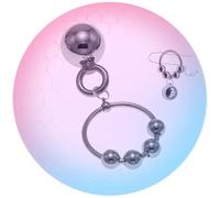 QiKKago Accessoire en Acier Inoxydable Single Ball Multi Size Stretching Trainer avec 4 Petites Perles Rondes -Couple Cadeau-Z3 (30mm)