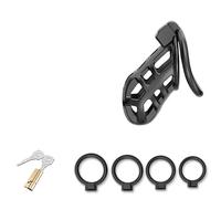 QiKKago Accessoire SpéCial Cage De Protection en RéSine Sport Fitness Noir avec 4 Anneaux De DifféRentes Tailles, CléS - K + 13