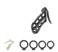 QiKKago Accessoire SpéCial Cage De Protection en RéSine Sport Fitness Noir avec 4 Anneaux De DifféRentes Tailles, CléS - K + 13