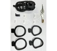 QiKKago Accessoires De Cage De Protection en RéSine Noire, Accessoires Et éQuipement De sous-VêTements SpéCiaux Masculins, Cadeau De Couple - K + 1