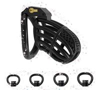 QiKKago Accessoires De Cage SpéCiaux Noirs, 4 PièCes De Rechange, Une Clé, Comfort (L) - H12