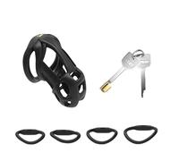 QiKKago Accessoires De Protection Noir, Outil LéGer Et Confortable, Force De Combat AméLioréE, avec 4 Bagues De Tailles DifféRentes, Cadeau pour Couples-H3