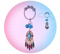QiKKago Accessoires D'éQuipement D'EntraîNement D'Endurance De Pierre PréCieuse Multi-Couleur Exquis avec Quatre Petites Perles Rondes, Cadeau Compact -Couple-Z9 (Quatre Perles 40mm + Bell)