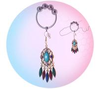 QiKKago Accessoires D'éQuipement D'EntraîNement D'Endurance en Pierre PréCieuse Multi-Couleur Exquis avec Quatre Petites Perles Rondes, Cadeau Compact-Couple-Z9 (Quatre Perles 25mm)