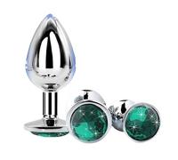 QiKKago Accier Inoxydable Accueil Rassemblement Multi-Prop, Approvisionnement Romantique Intime, Accessoire Respectueux De La Peau, Outil De Soin De La Hanche 3 PièCes Set + Y (Vert)