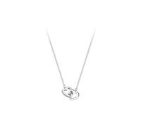 QiKKago Bague Double En Argent, Charmant Collier Fin