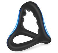 QiKKago Bague en Silicone Triangulaire Noire avec 7 Petits Points Circulaires à L'IntéRieur, AméLiorant La Jouabilité, L'Endurance Et La Force Musculaire - K + 16
