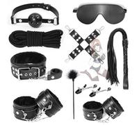 Qikkago Black Classic Wear Leather Fitness 10-Piece Set -Z