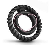 QiKKago Bracelet Double Anneau Noir, Gants De Fitness, Gants De Musculation, Cadeaux pour Les Couples - H23