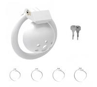 QiKKago Cage De Protection Blanche, Accessoire De Fitness De Taille RéGlable, Cadeau pour Couple - (B) - H18