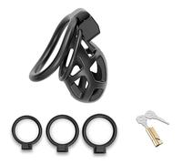 QiKKago Cage De Protection Sportive en RéSine Noire, Cage pour Oiseaux, Disponible en Tailles S/M/L, avec Une Conception De Boucle pour Un Port Facile Et 3 Accessoires De Taille Interchangeable-K8