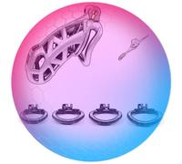 QiKKago Cage Protectrice SpéCiale en Forme De Serpent MâLe avec 4 Anneaux De Tailles, Cage Sportive en RéSine Noire pour L'EntraîNement D'Endurance (L)