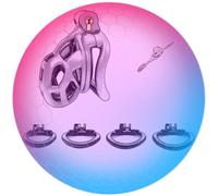 QiKKago Cage Protectrice SpéCiale en Forme De Serpent MâLe avec 4 Anneaux De Tailles, Cage Sportive en RéSine Noire pour L'EntraîNement D'Endurance (XS)