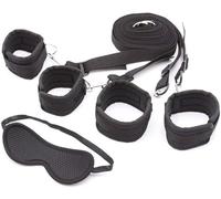 QiKKago Ceinture De Fitness Noire Non Droite RéGlable, Polyvalente, avec Masque De Sommeil - D10