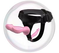 QiKKago Ceinture De Taille Anti-Chute Compacte des Femmes, éQuipéE De 2 Tiges en Silicone avec Design De Texture SoulevéE, Ceinture De Taille RéGlable - Cadeau De Couple - Z10 (Rose)