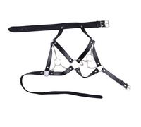 ̣ σ QiKKago Chaîne élégante en cuir noir pour l'individualité et le glamour-993