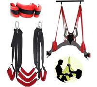 QiKKago Cinq Balançoires Suspendues en Nylon Rouge Très Résistant pour Une Expérience De Divertissement Différente ! Un Cadeau Original pour Les Hommes Et Les Femmes